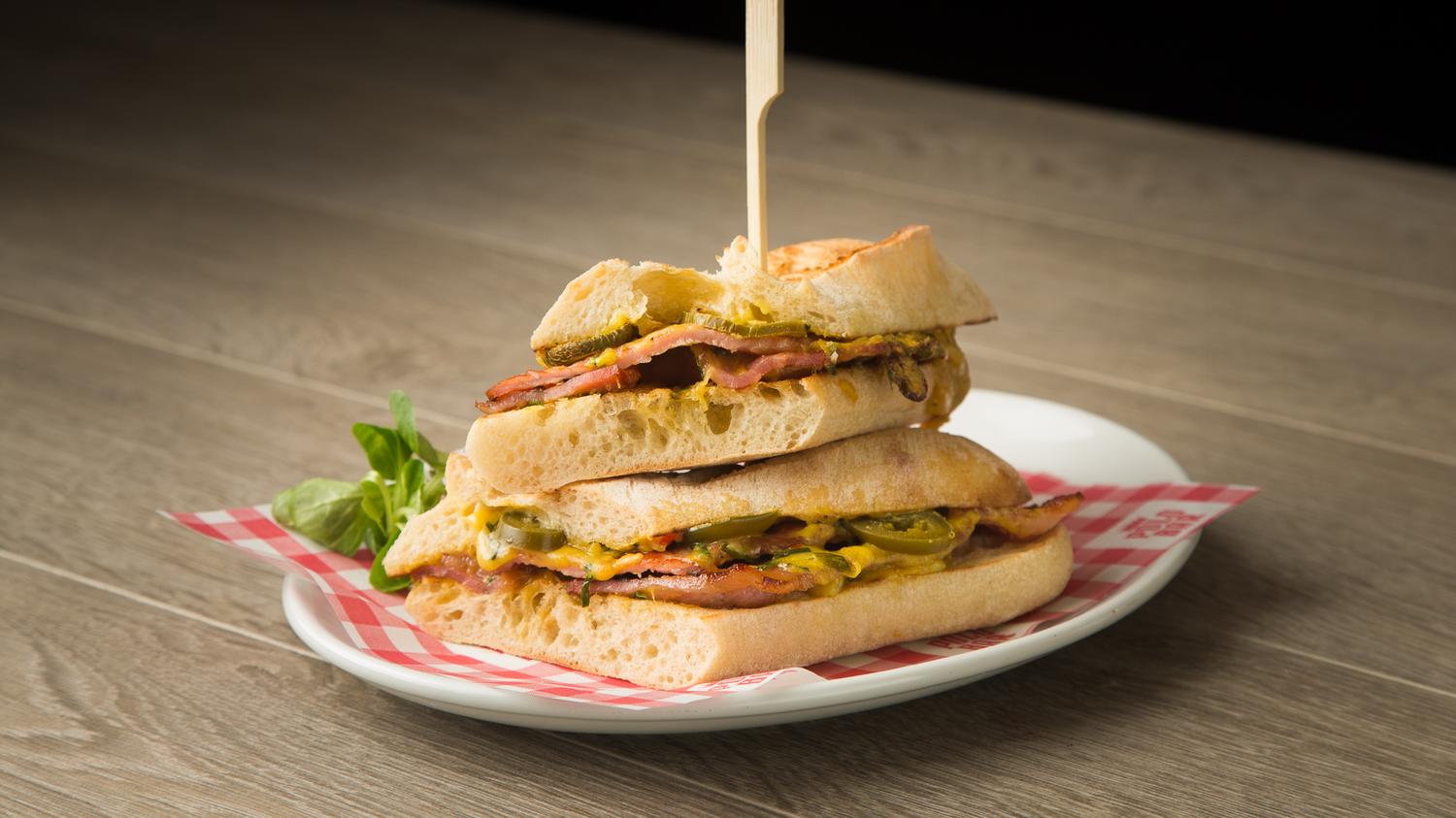Spicy Bacon and Chilli Cheese Baguette