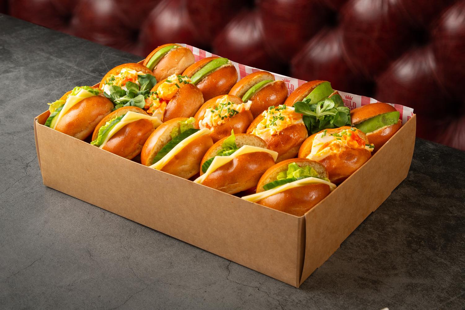 Vegetarian - Mini brioche roll box (15)