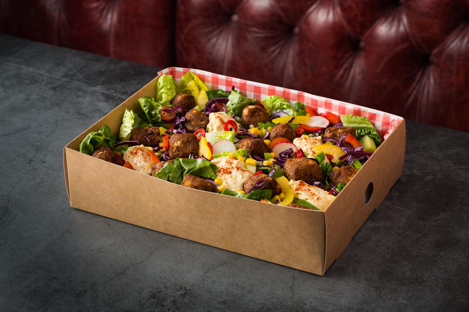 Falafel and Hummus Salad Platter