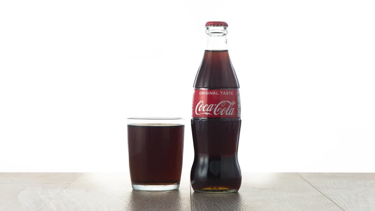 Coke in glass bottle