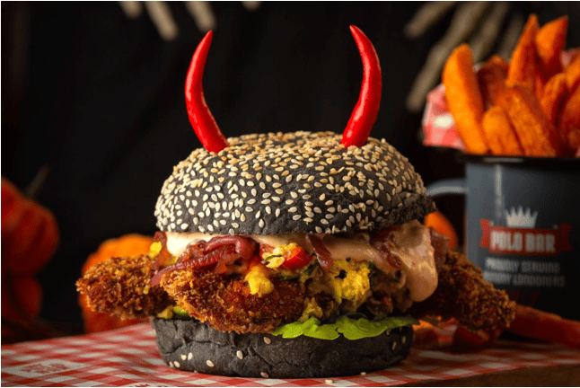 Halloween Cajun Chicken Burger - only 22-31 Oct