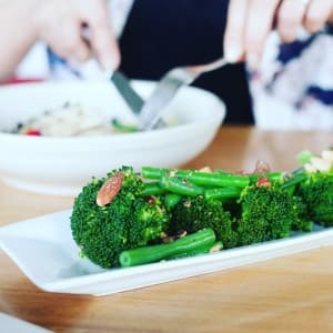 Sauteed Green Beans and Broccoli