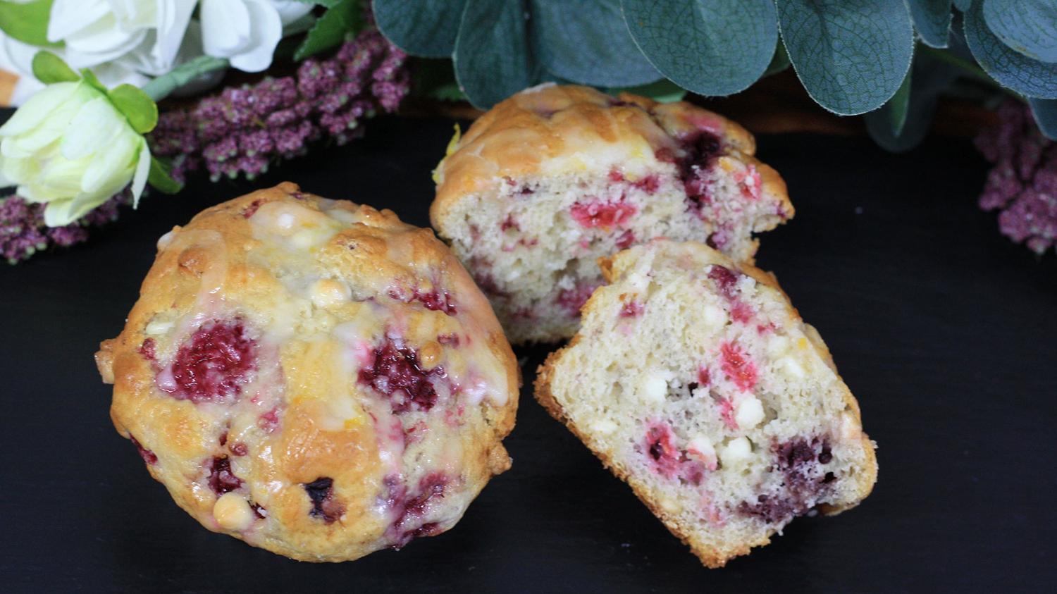 Mixed Berry and White Chocolate Muffin