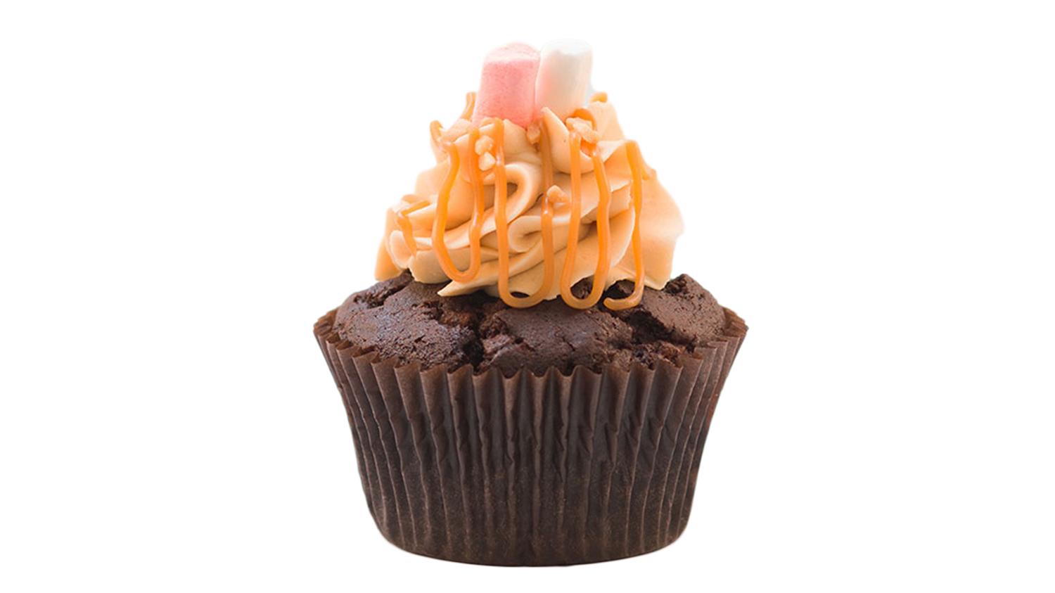 Caramel Rockyroad Cupcake