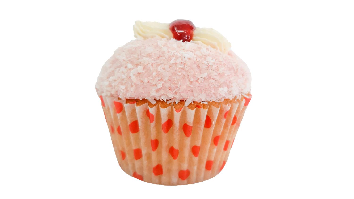 Raspberry Lamington Cupcake