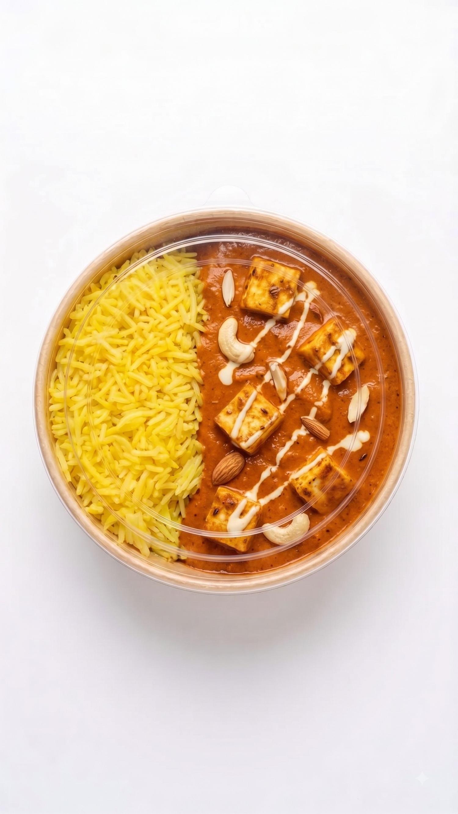 Butter Paneer Curry with Rice