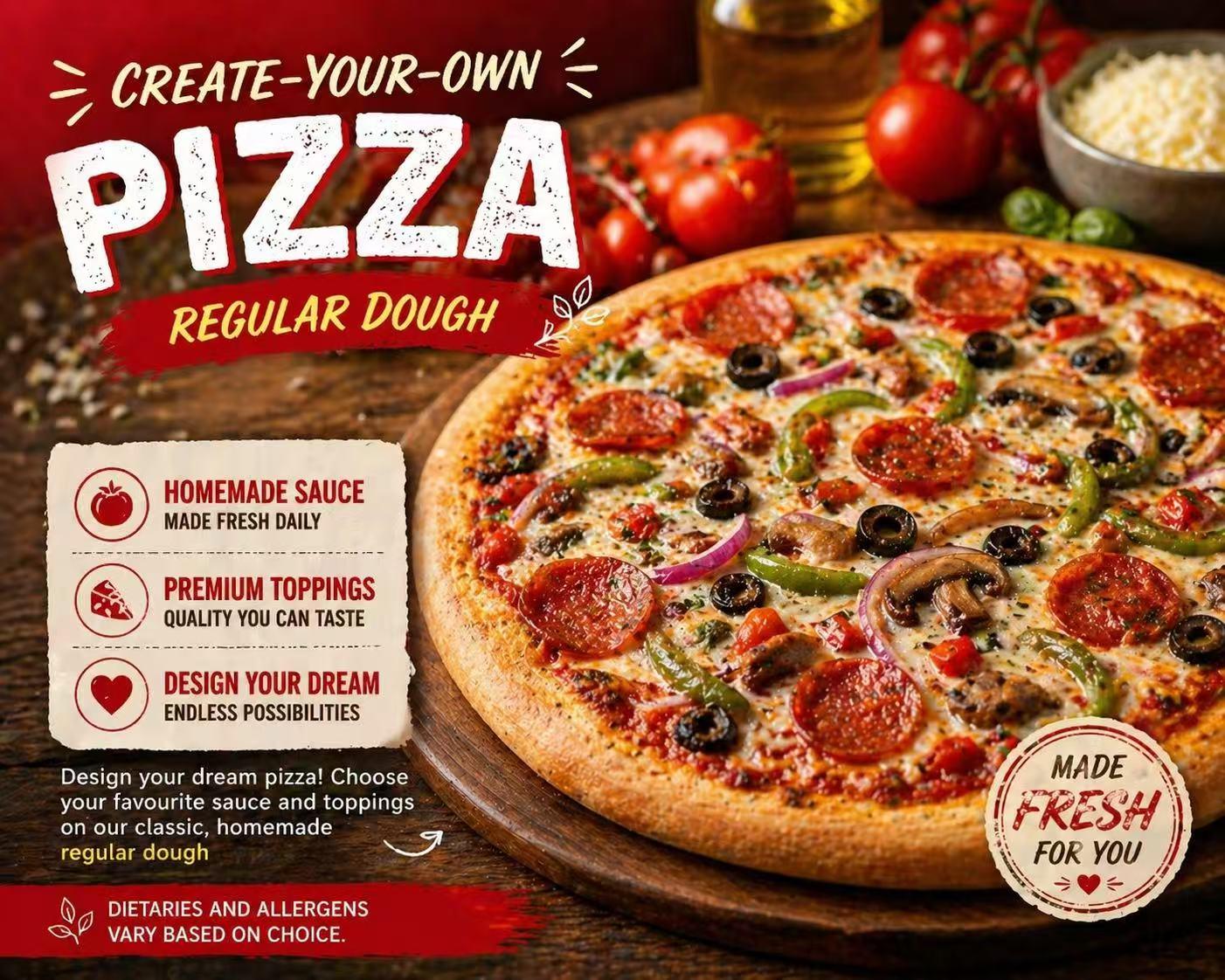Create-Your-Own Pizza | Regular Dough