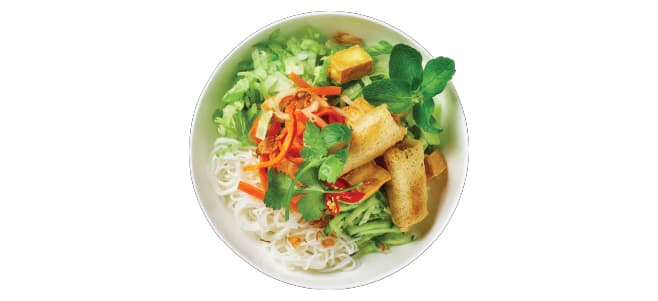 Tofu & Vegetable Spring Rolls Bún (Noodle Salad)