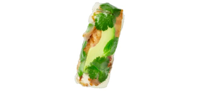Lime Crusted Fish & Avo Fresh Roll