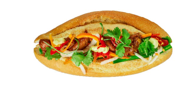 BBQ Chicken Bánh Mì Baguette