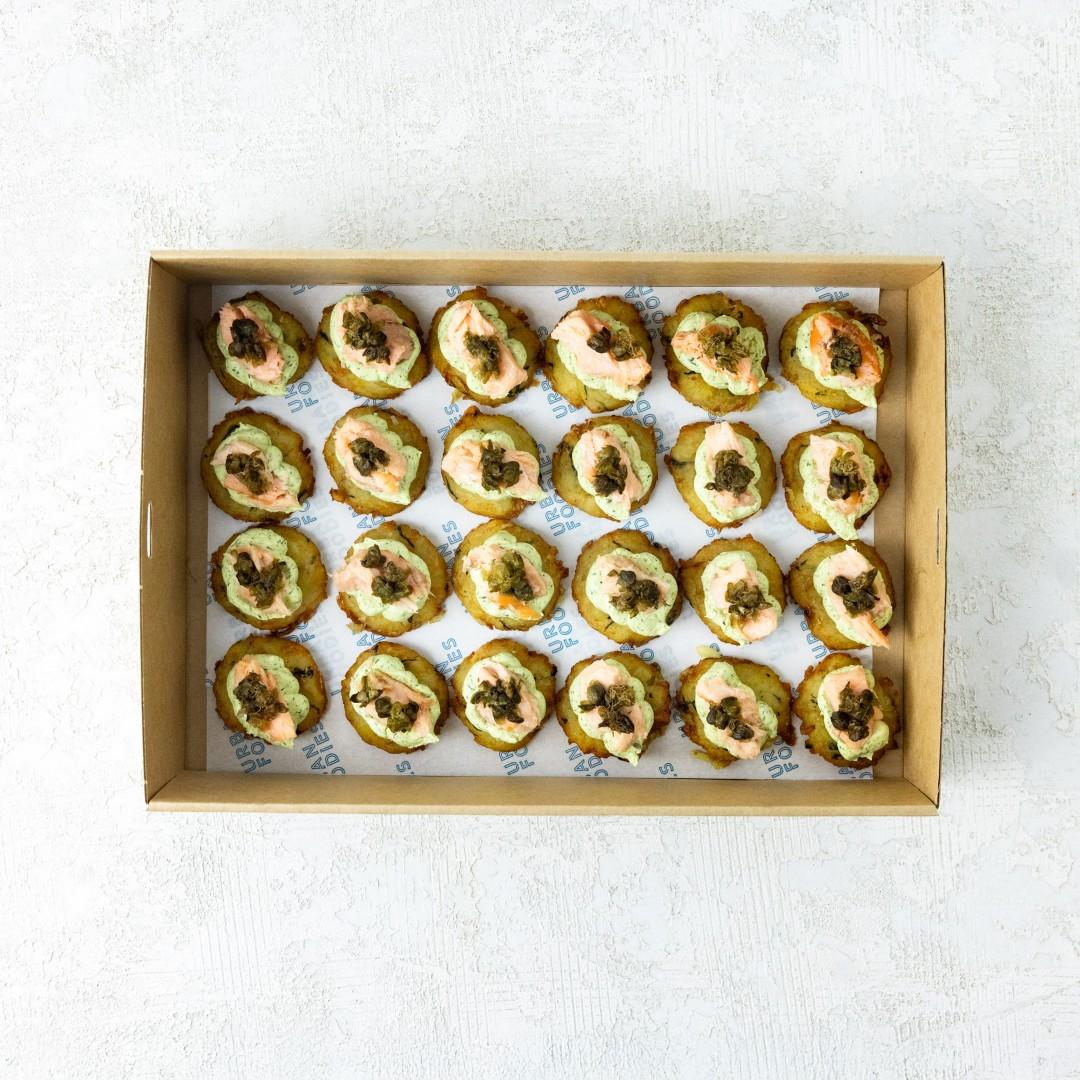 Smoked Salmon, Dill & Crisp Caper Rosti Box