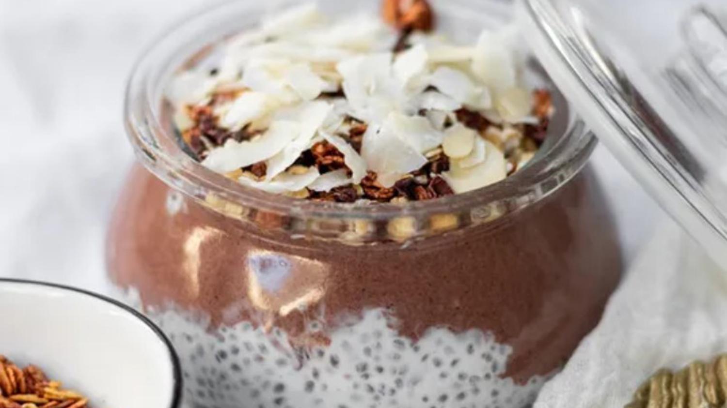 Chocolate and Coconut Chia Pudding