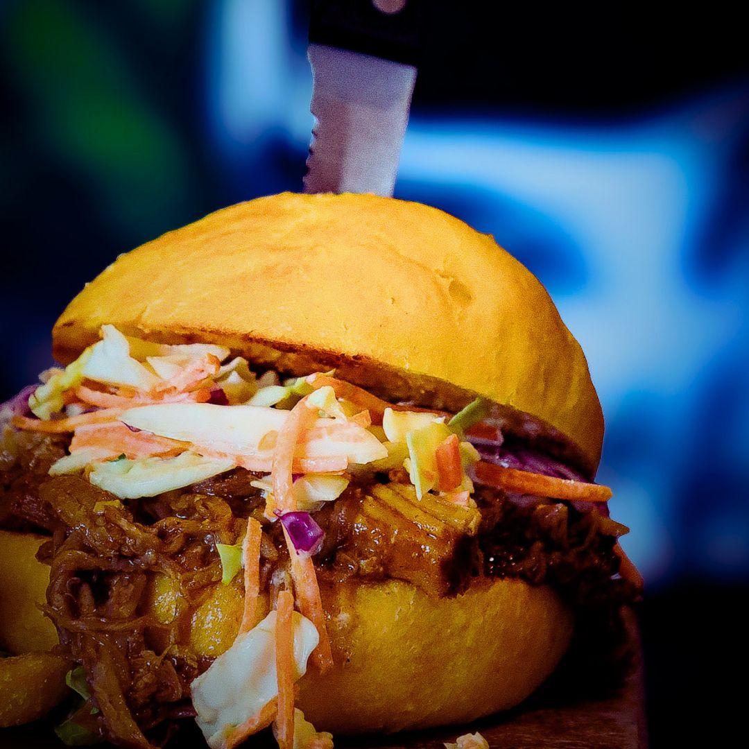 Pulled Pork + Slaw Burger