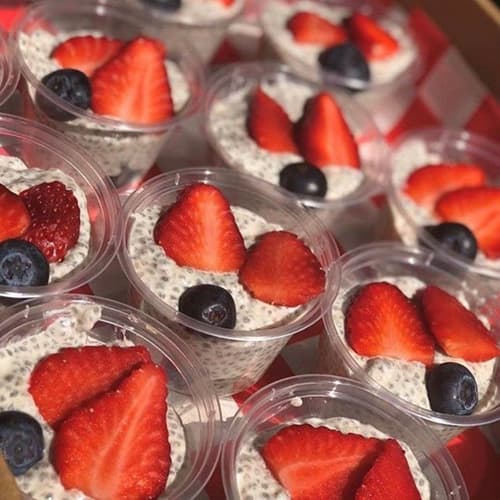 Chia Seed Pudding Cup Topped with Fruit 8oz