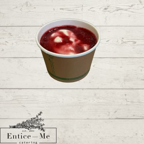 Vanilla Yoghurt Cup Topped with Fruit Coulis 8oz