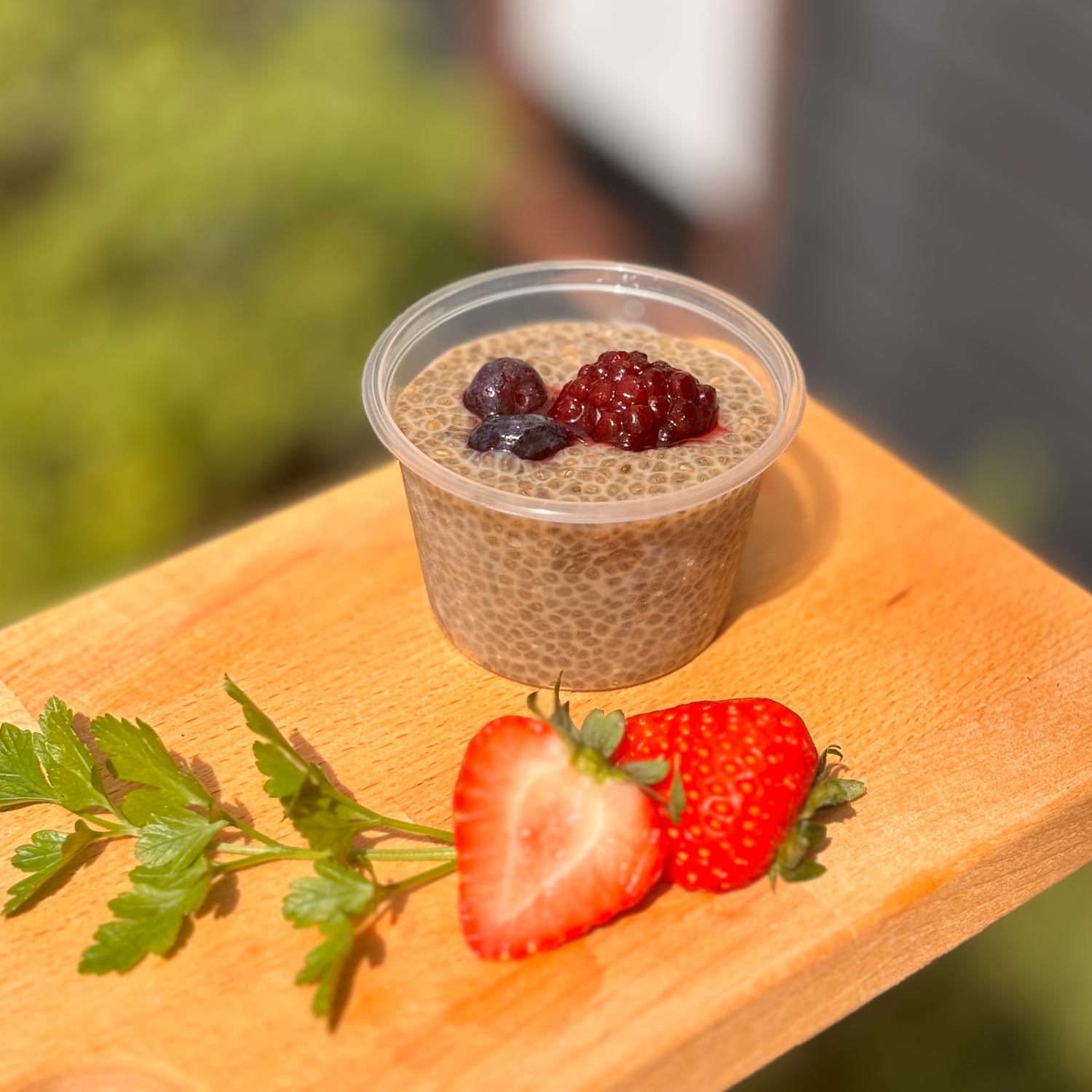 Chia Seed Pudding Pot Topped with Fruit 150ML 