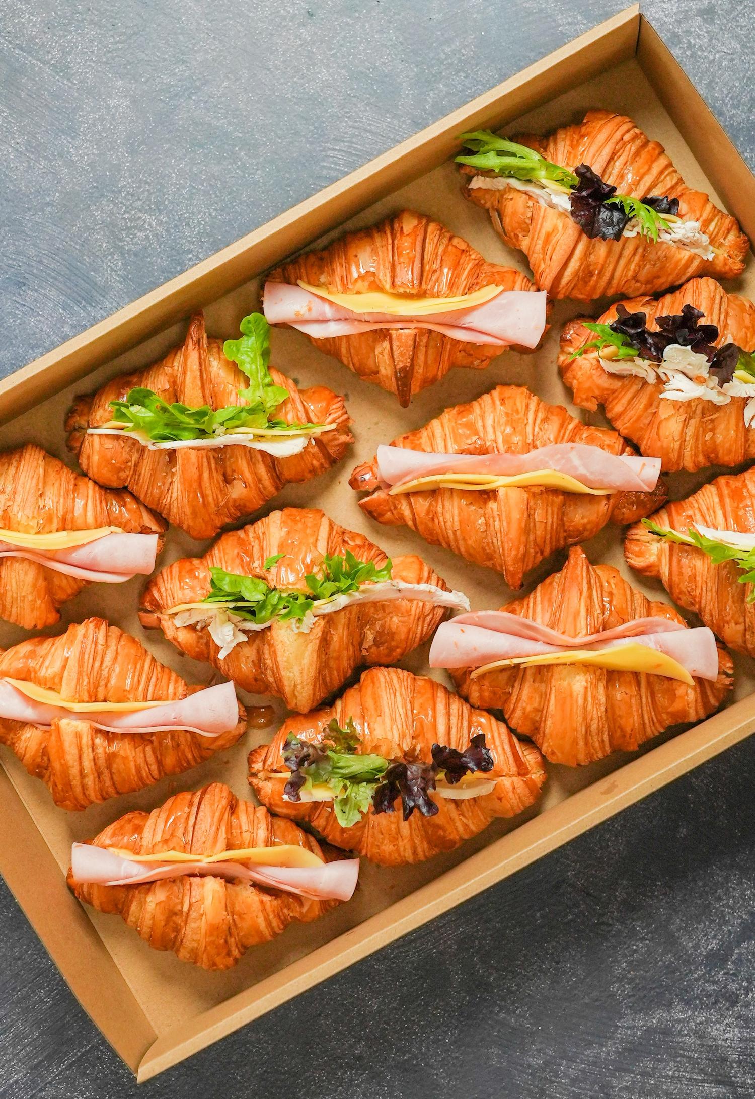 Mini Ham and Chicken Croissant (Box of 12)