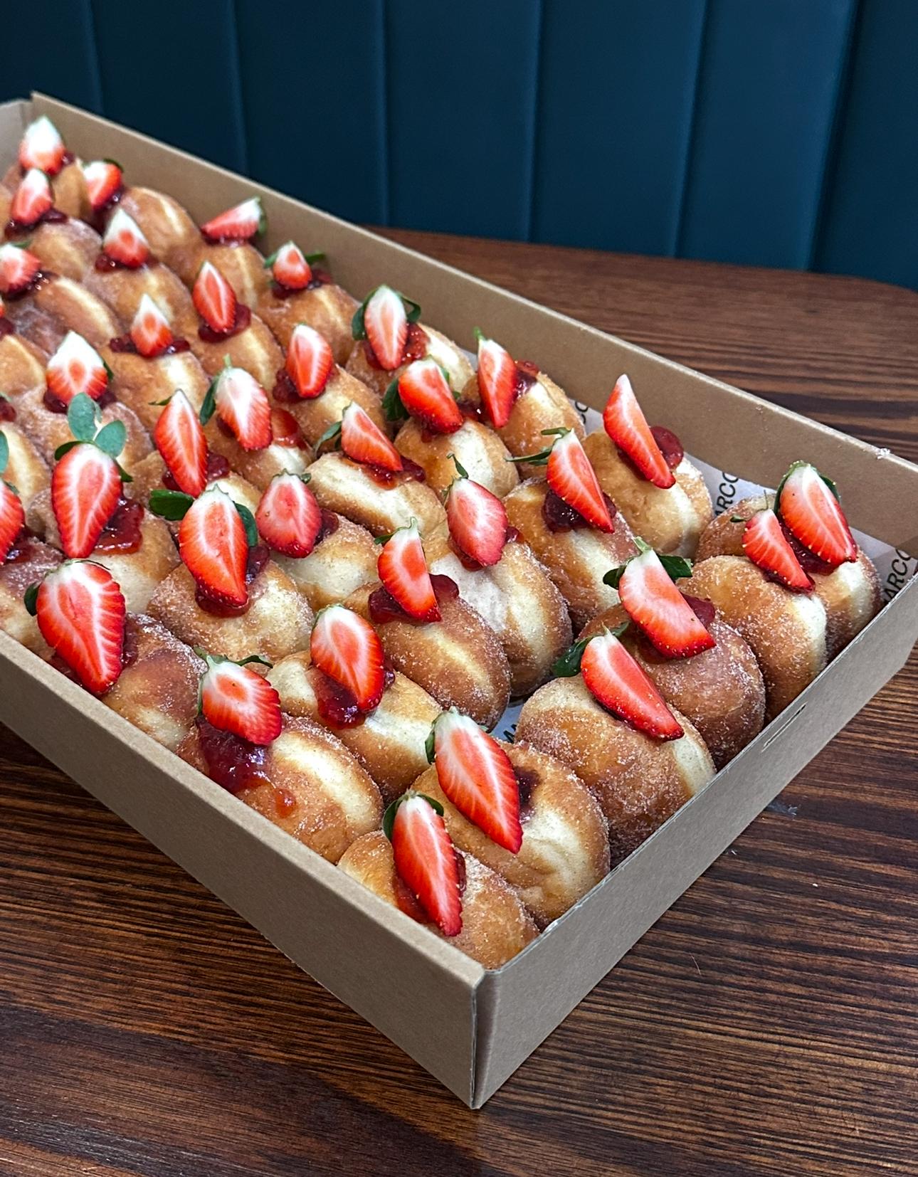 Mini Bomboloni Doughnuts - Strawberry Jam Filling