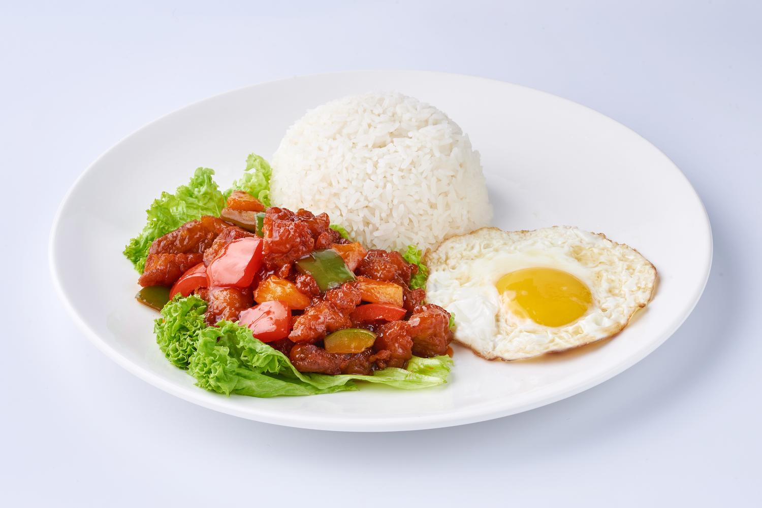 Sweet and Sour Chicken with Rice