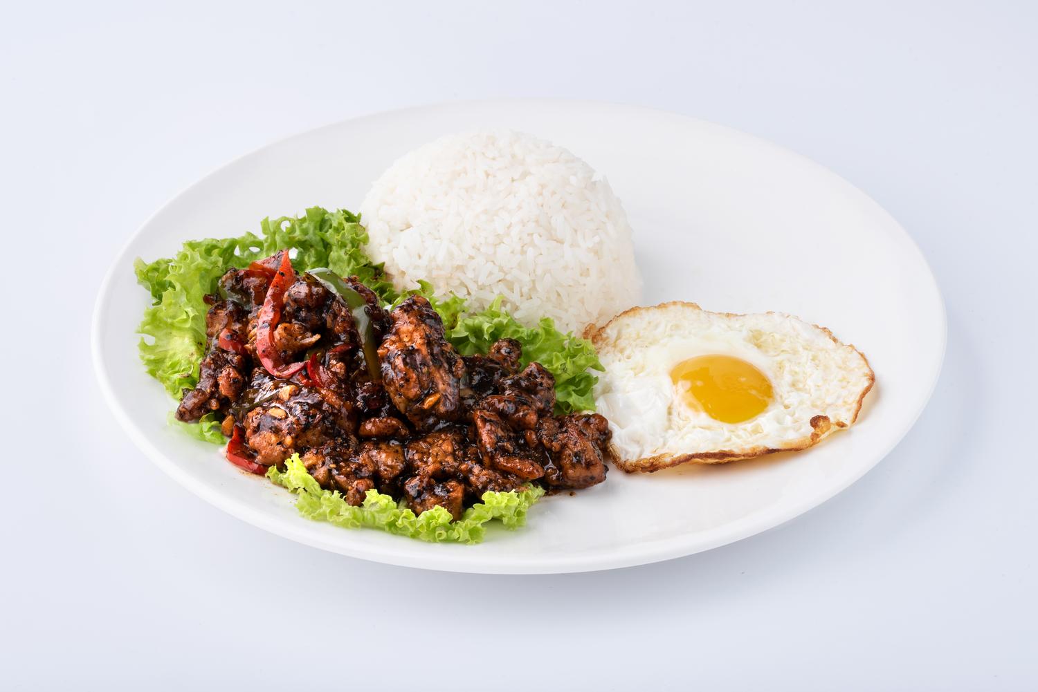 Black Pepper Chicken with Rice