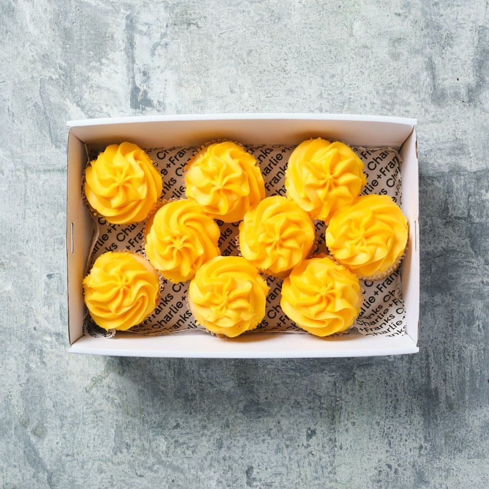 ABMT High Tea Yellow Vanilla Cupcakes (Box of 9)