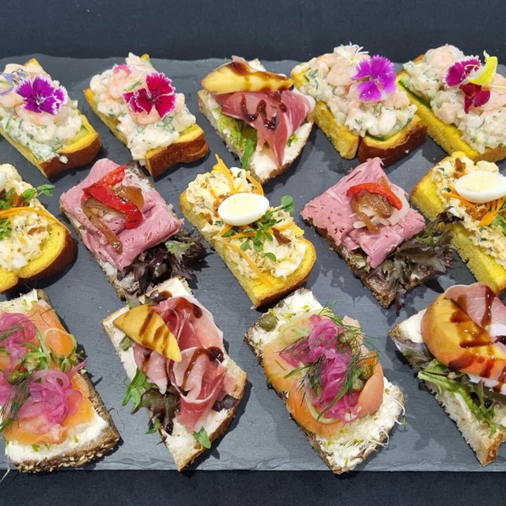 Assorted Gourmet Open Sandwiches