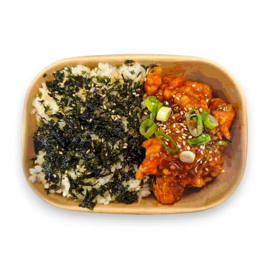 Gochujang Fried Chicken with Seaweed Rice Platter
