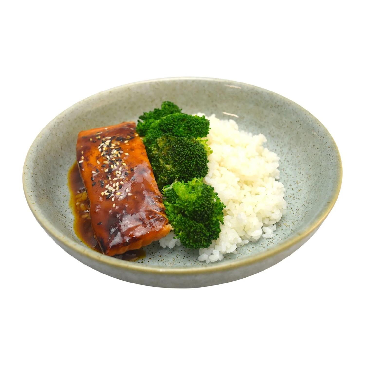 Teriyaki Salmon Rice Platter