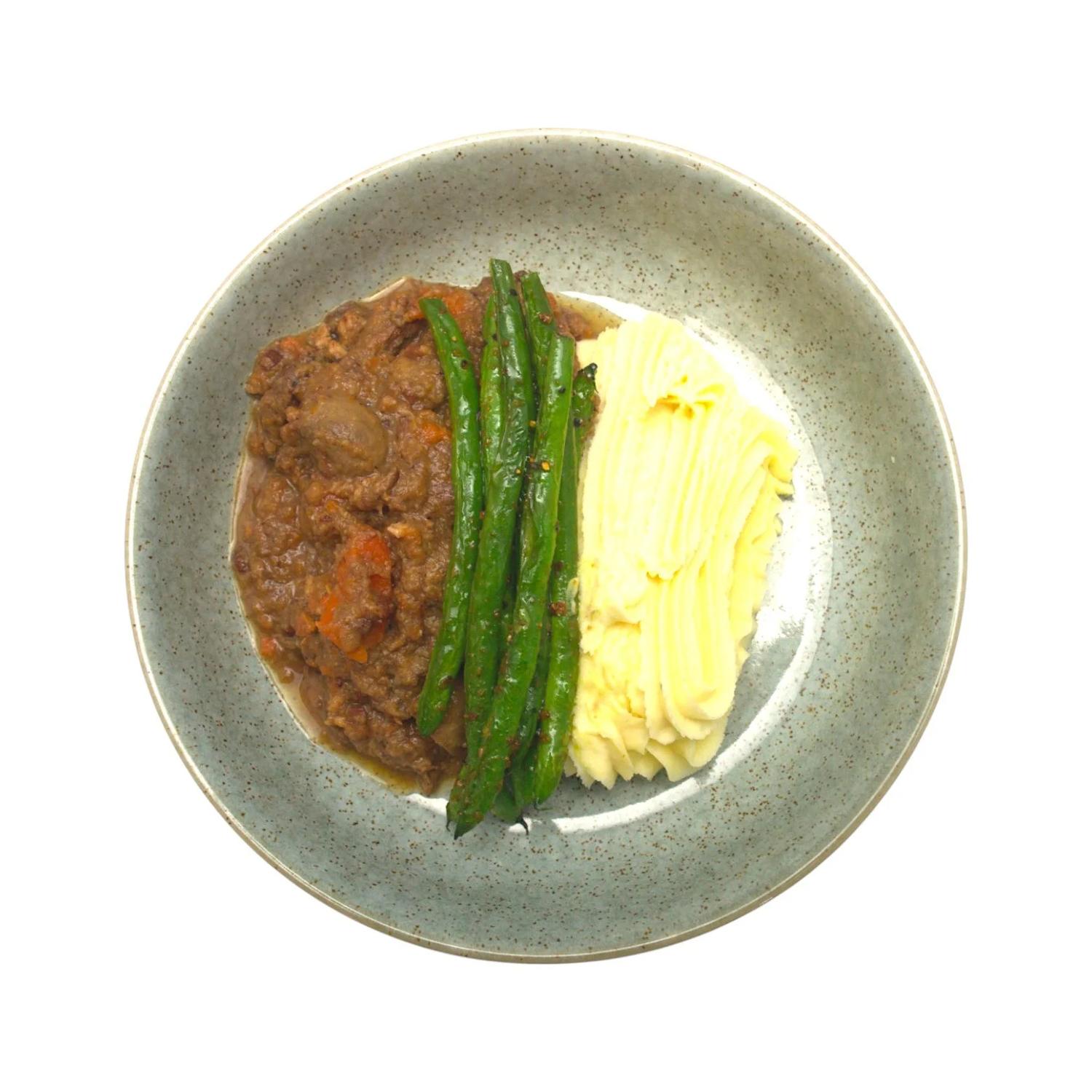 Beef Bourguignon with Mash & Beans 