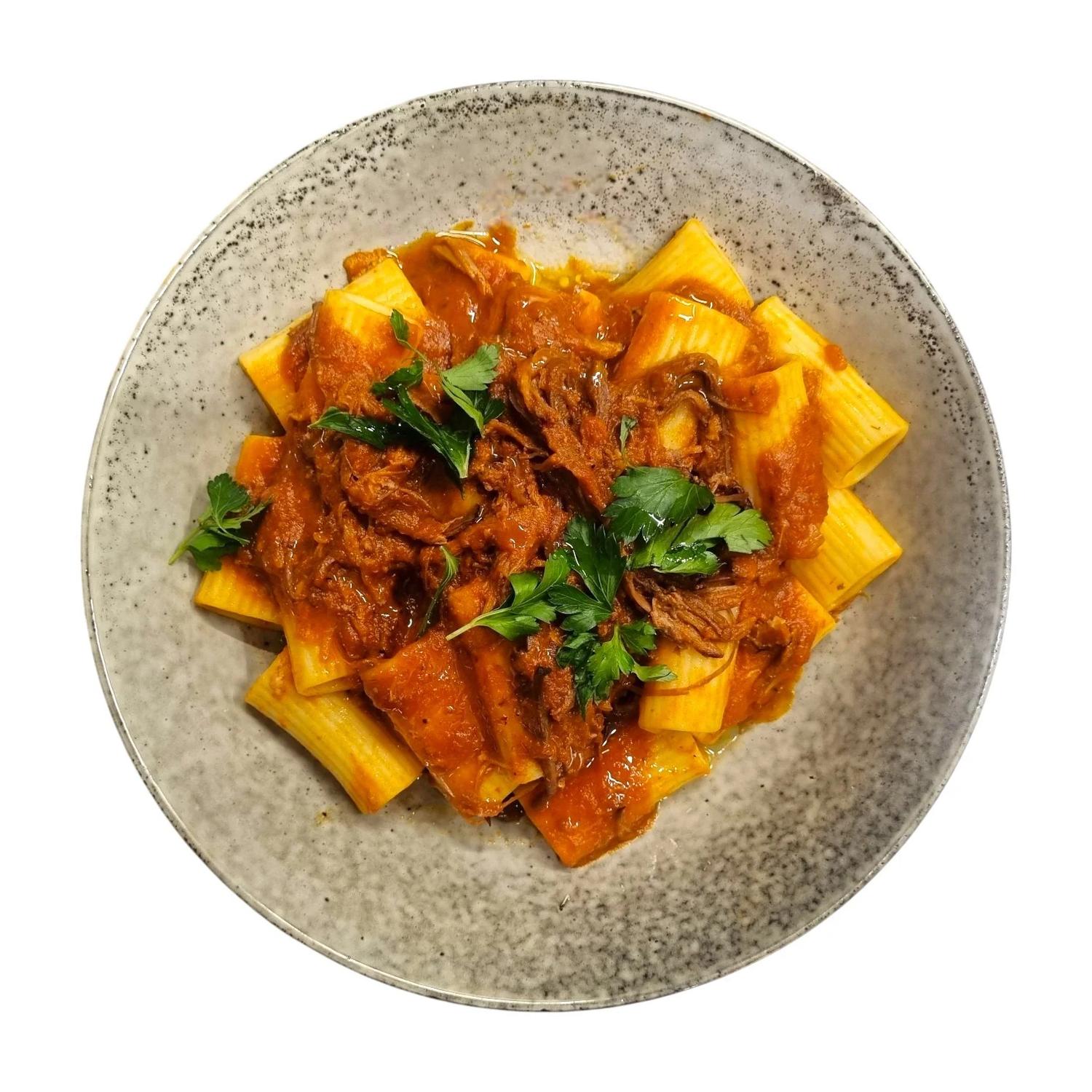 Beef Ragu Rigatoni with Parmesan