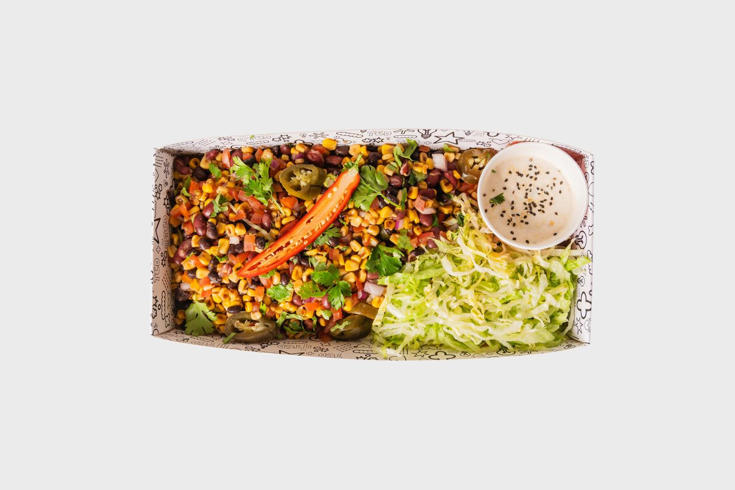 Southern Charred Succotash Salad Platter (Medium)