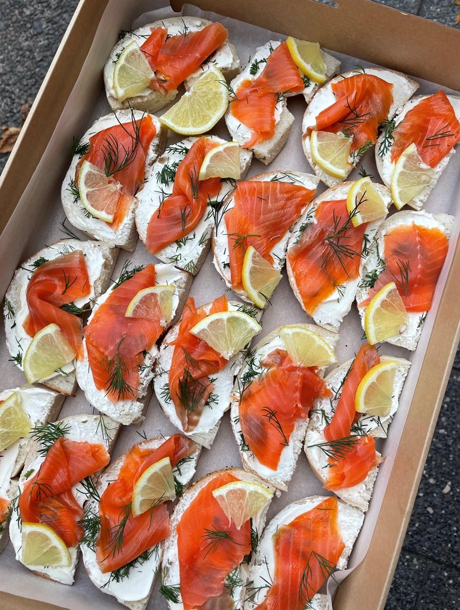 Smoked Salmon Bagel Moon