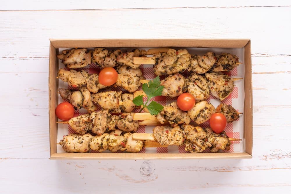 Lemon Pepper Chicken Skewers (Box of 32)