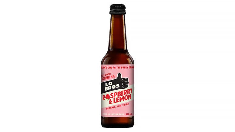 Rasberry and Lemon Kombucha Lo Bros (330ML)