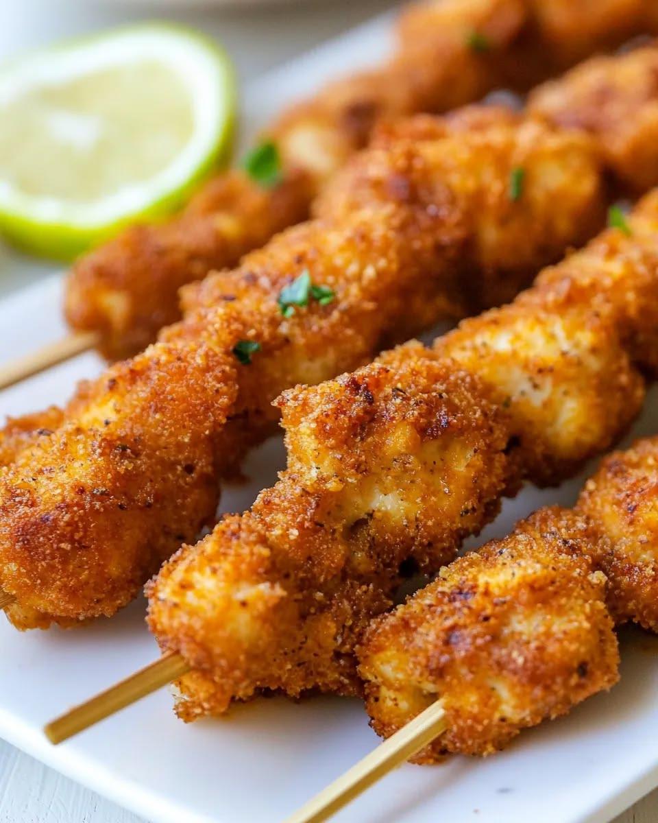 Crispy Chicken Skewers