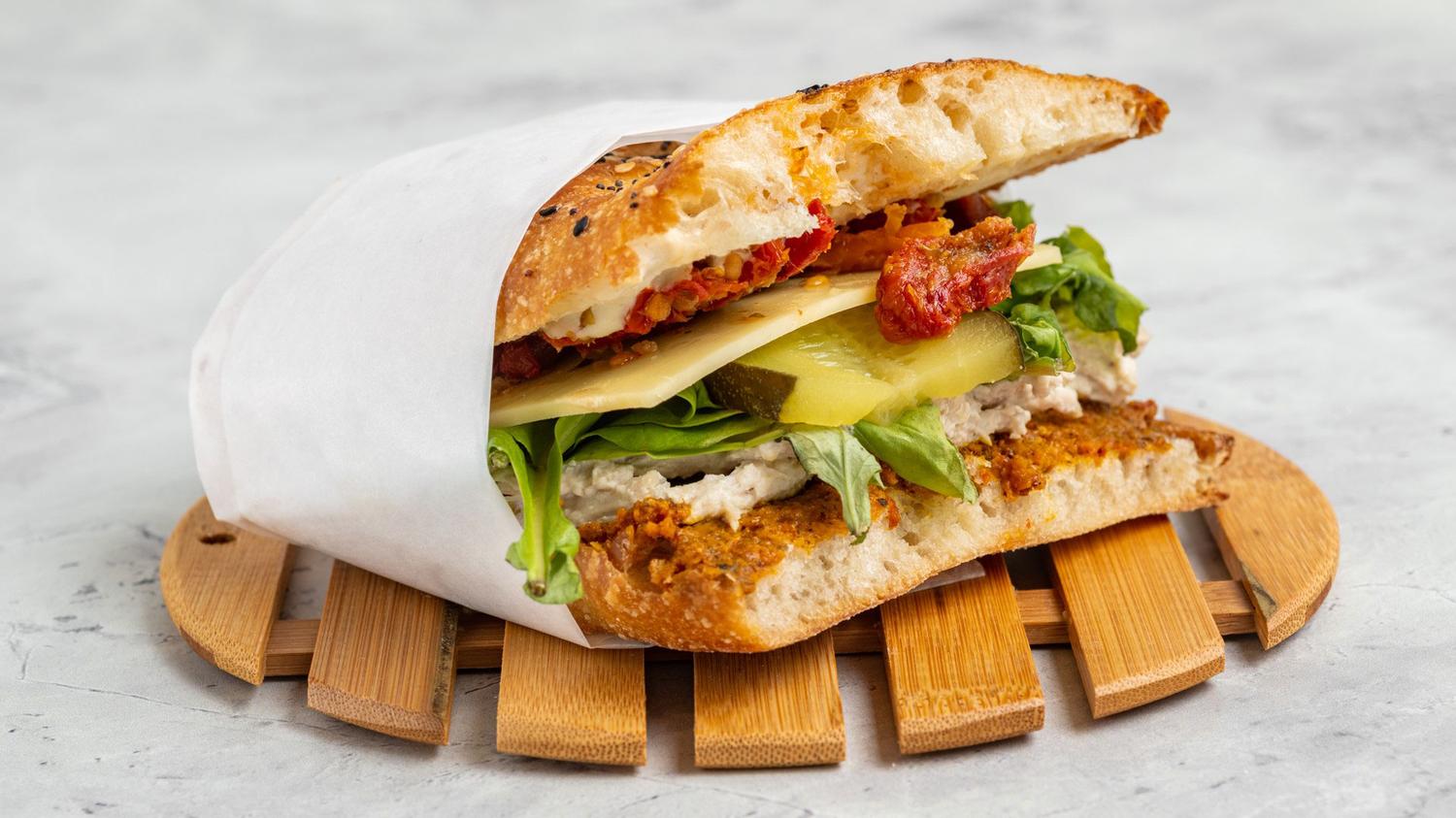 Chicken & Kasundi Turkish Sandwich