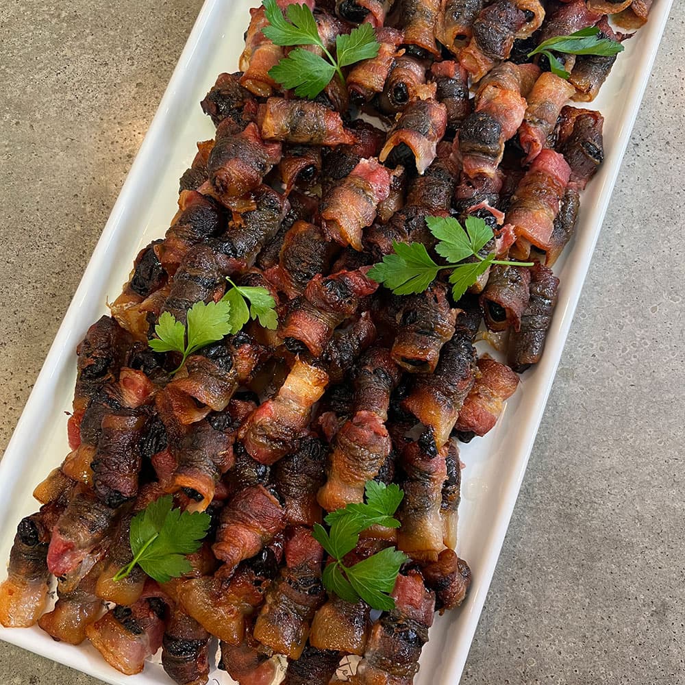 Prunes Wrapped in FR Bacon Platter