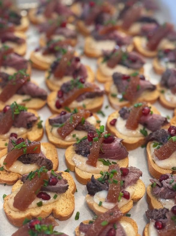 Rare Beef Eye Fillet Crostini