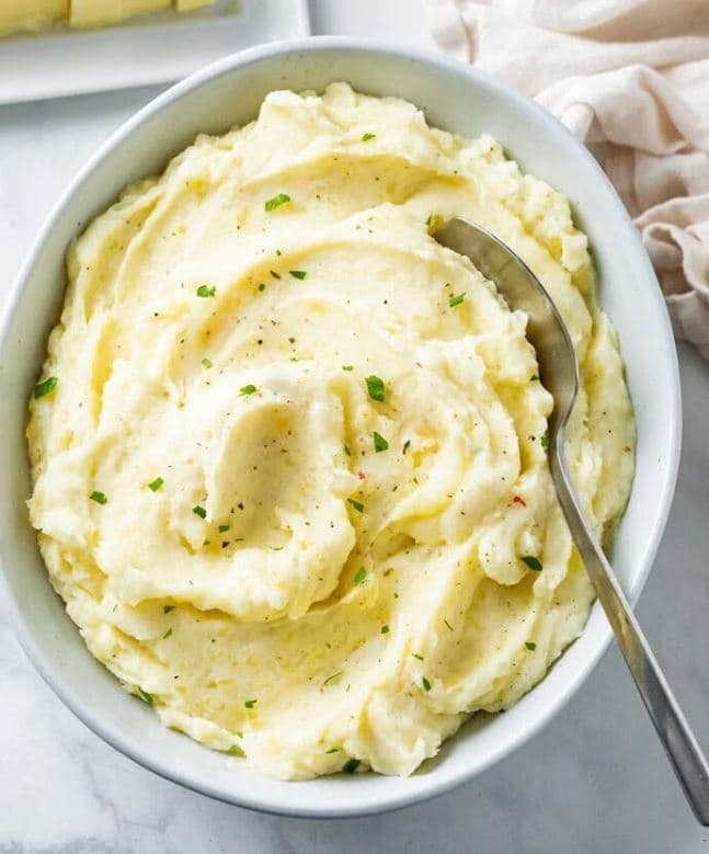 Potato Mash Drizzled in Garlic & Herb Butter