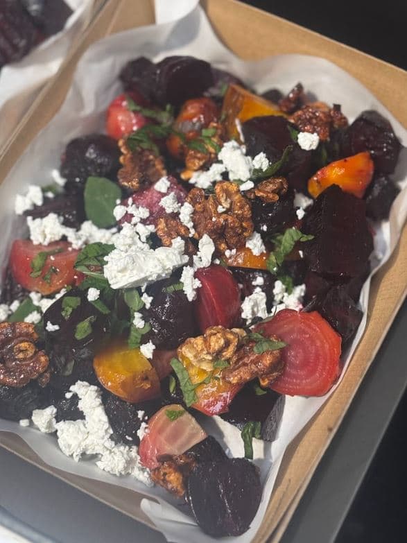 Roasted Baby Beets with Feta, Walnuts & Herbs