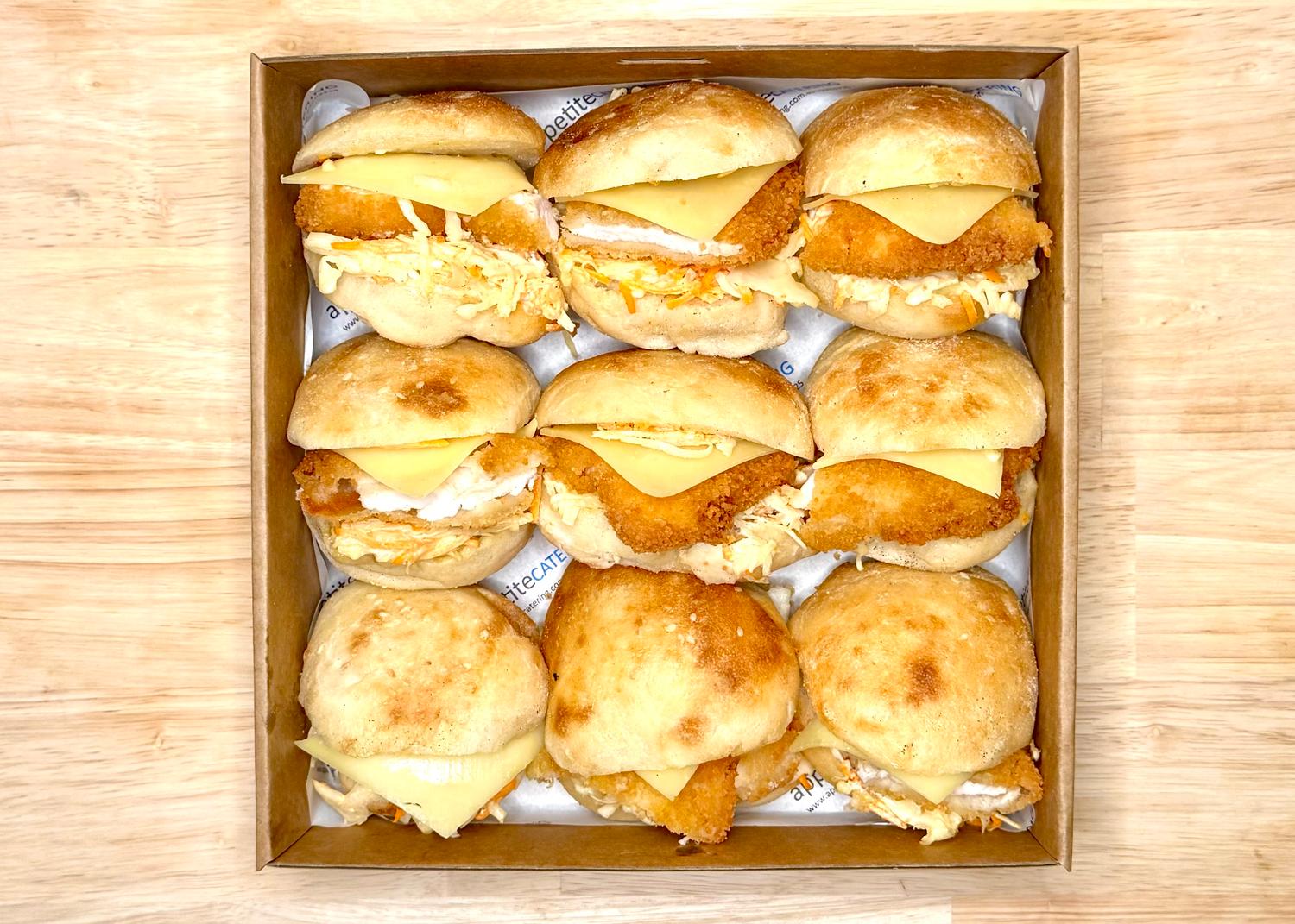 Mini Chicken Schnitzel Rolls (Box of 9)