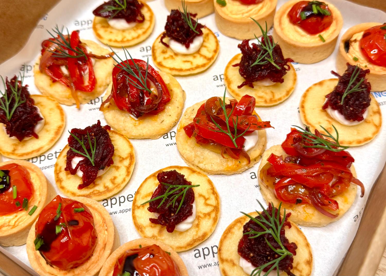 Mini Savoury Bites - Vegetarian (Box of 22)