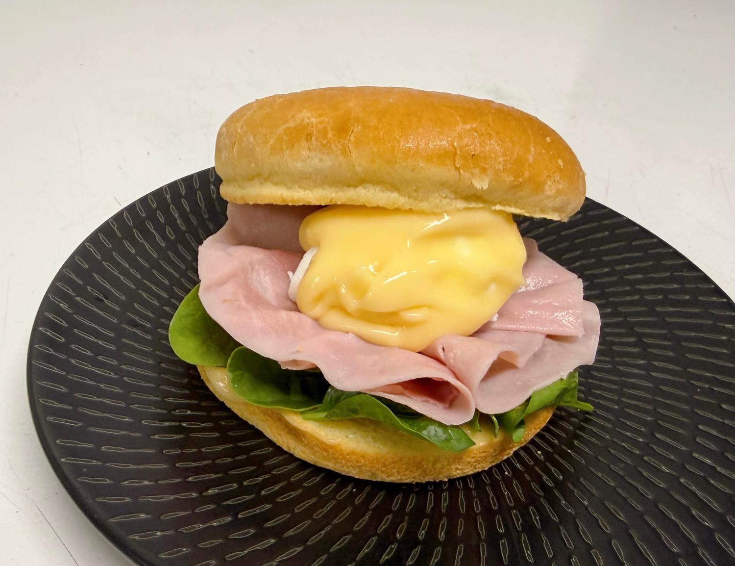 Eggs Benny Breakfast Brioche Bun
