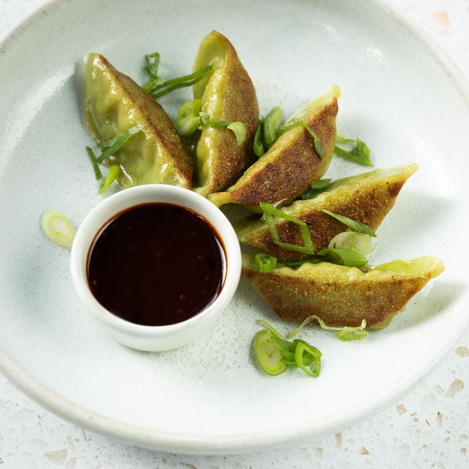 Spinach gyoza 