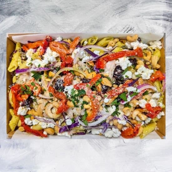 Large Chicken Pesto Pasta Salad Platter