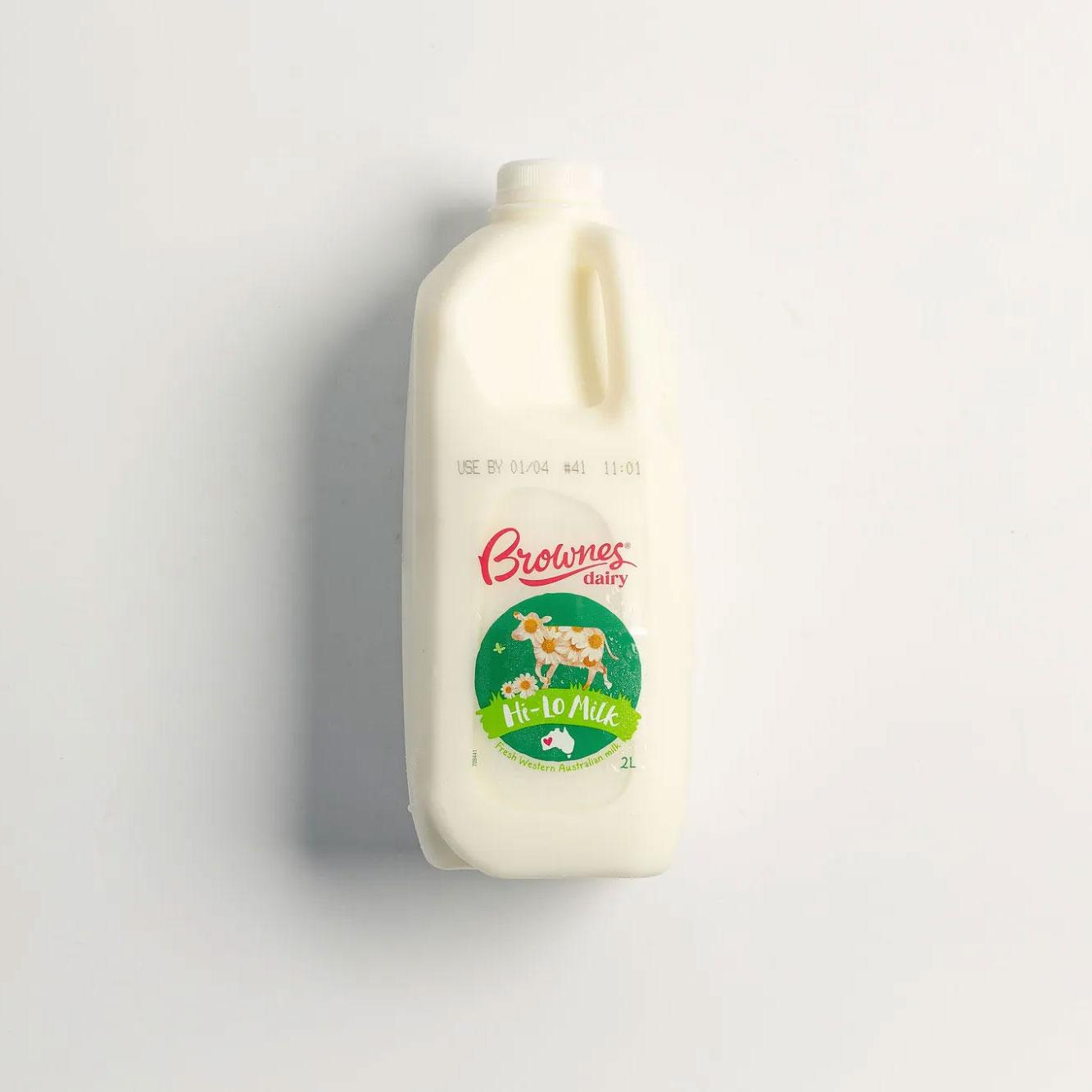 Brownes Dairy Hi-Lo Milk, 2L