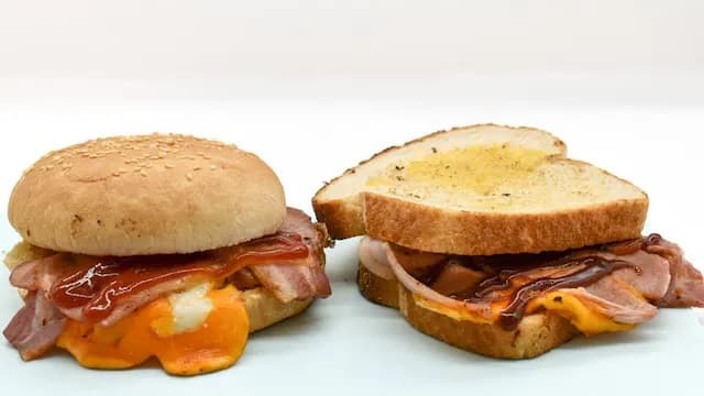 White Bread Breakfast Sandwich