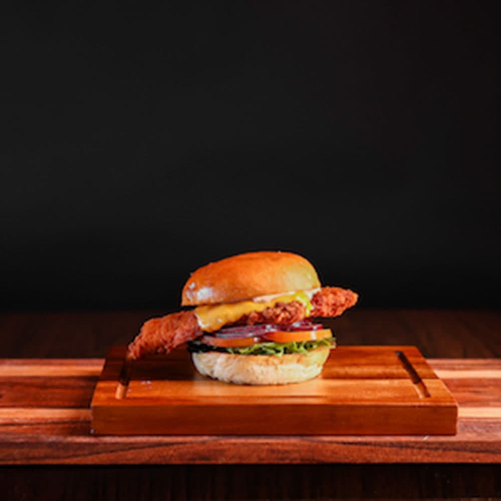 Buffalo Fried Chicken Burger