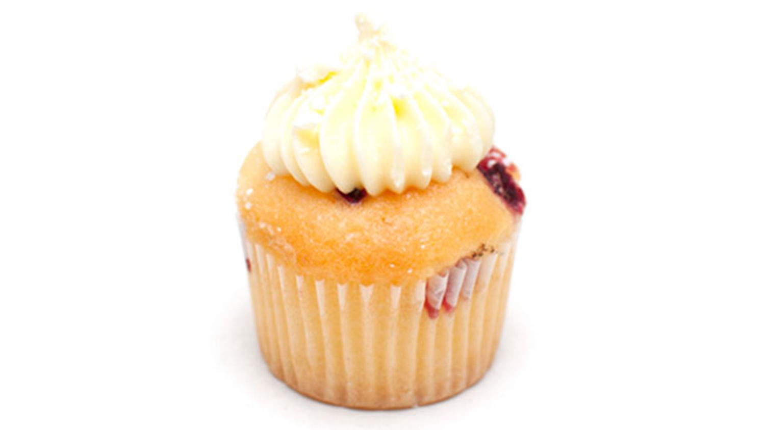 Mini Raspberry and White Chocolate Cupcake