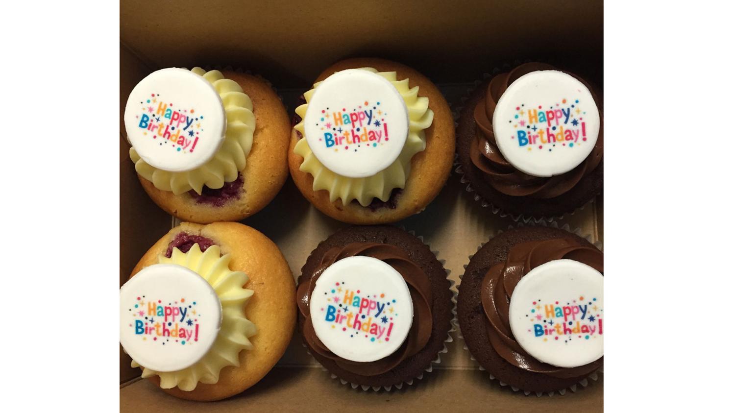 Standard Happy Birthday Cupcake (Box of 12)